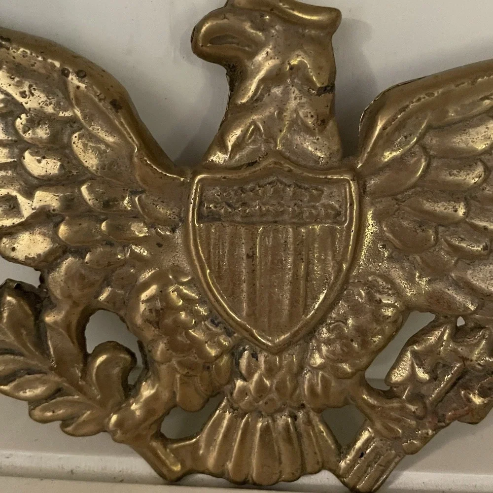 Vintage R.L. Liebmann Brass Eagle Plaque Insignia Shield 8